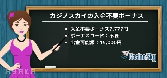 カジノ スカイ の入金不要ボーナス情報